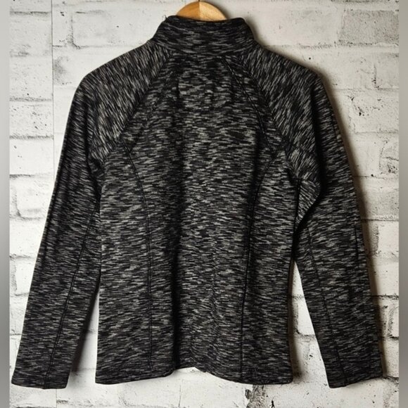 Joe Fresh Heathered Black and Grey Zip-Up Sweater - Picture 4 of 6